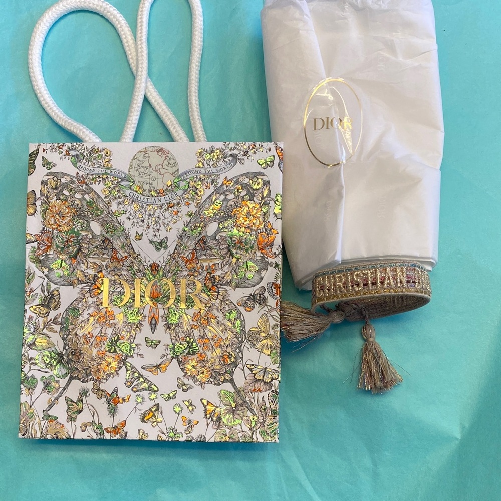 Dior Multicolor Floral Bag with Bracelet